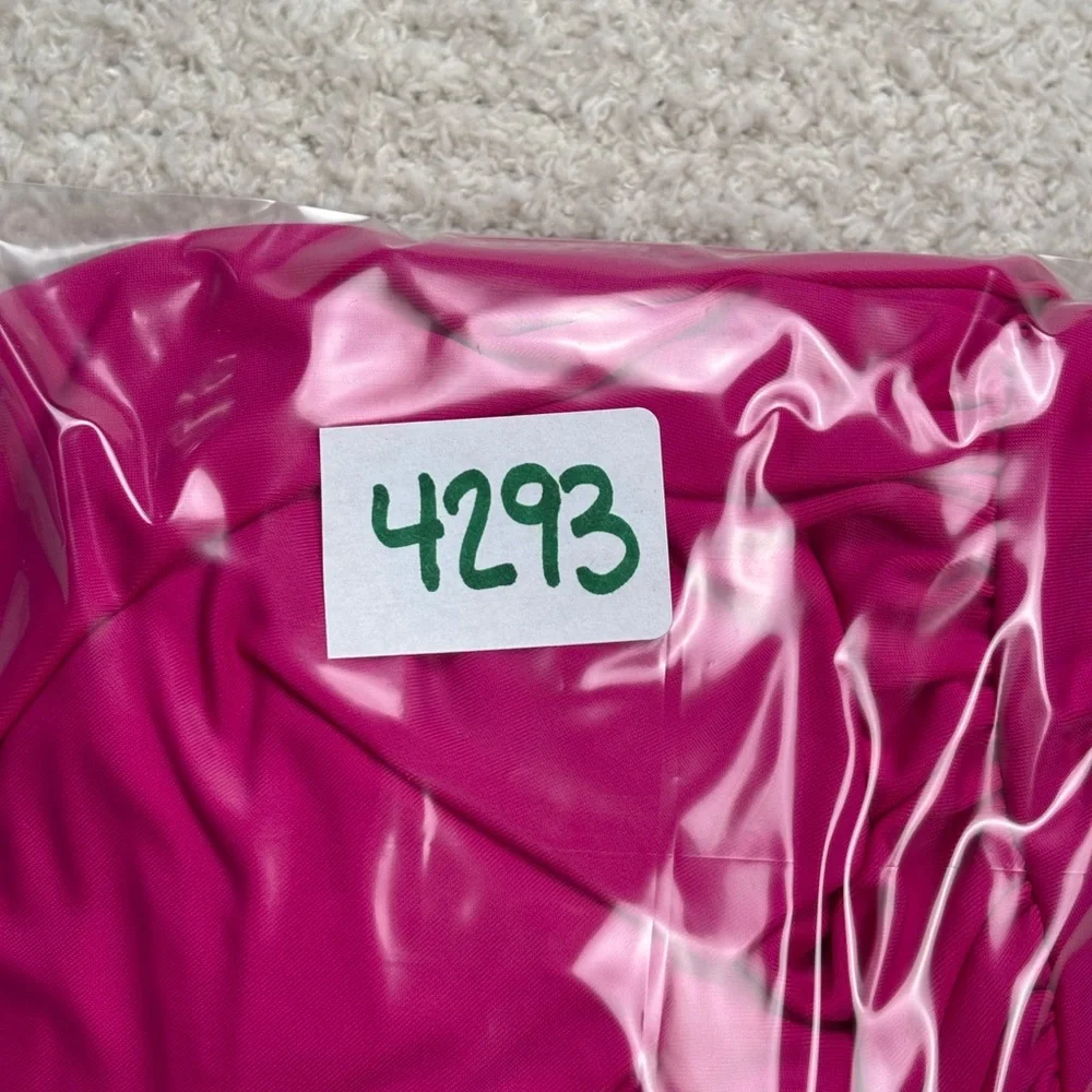 J. Crew Swimsuit Womens 2 Fuchsia Pink Ruched V-Neck One Piece‎ Swim Beach Vacay